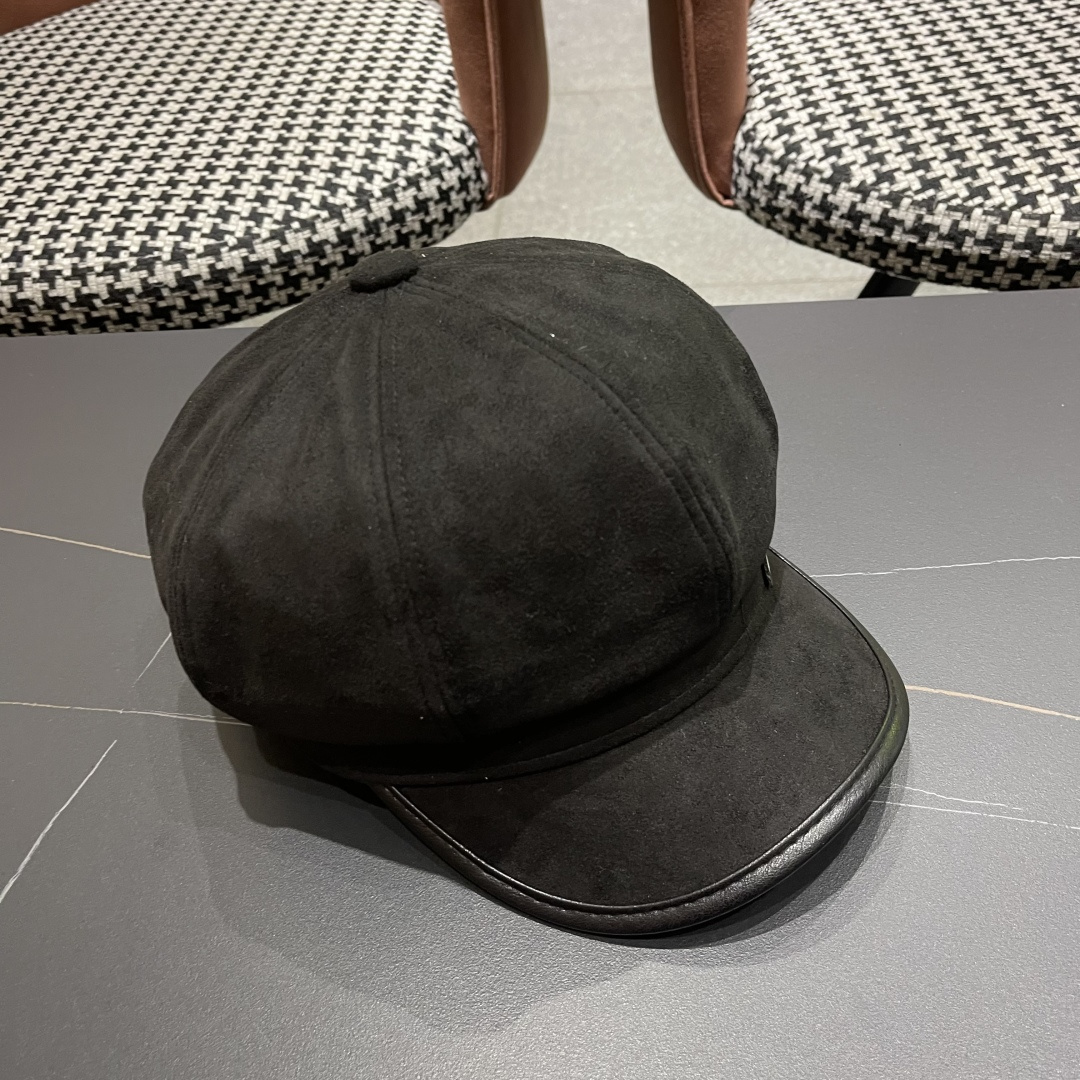  赛琳 2025春秋新款毛呢八角帽子女韩版时尚鸭
舌贝雷帽显脸小文艺画家帽甜美