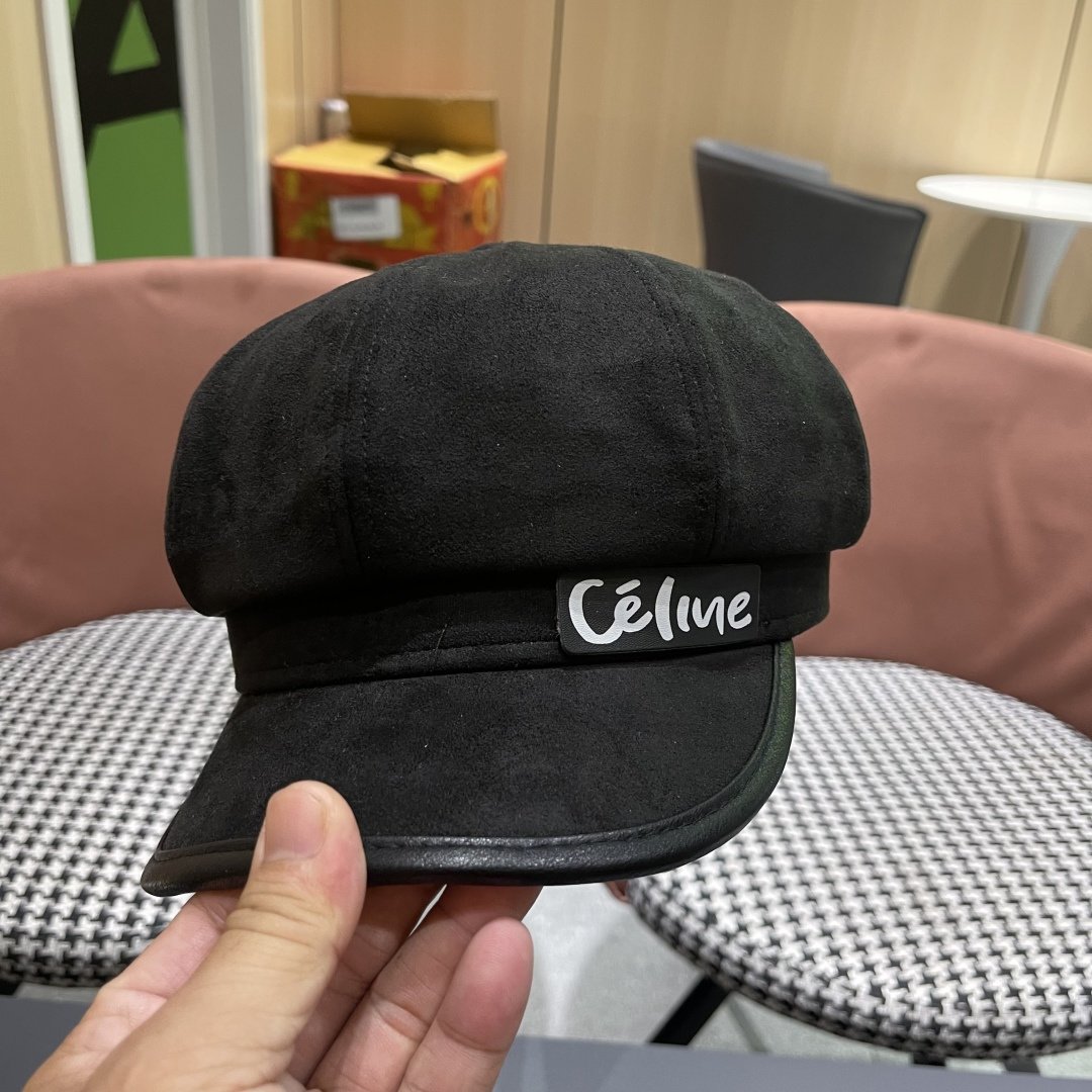  赛琳 2025春秋新款毛呢八角帽子女韩版时尚鸭
舌贝雷帽显脸小文艺画家帽甜美