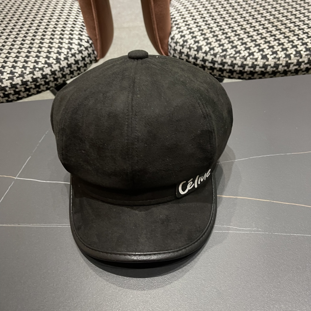  赛琳 2025春秋新款毛呢八角帽子女韩版时尚鸭
舌贝雷帽显脸小文艺画家帽甜美