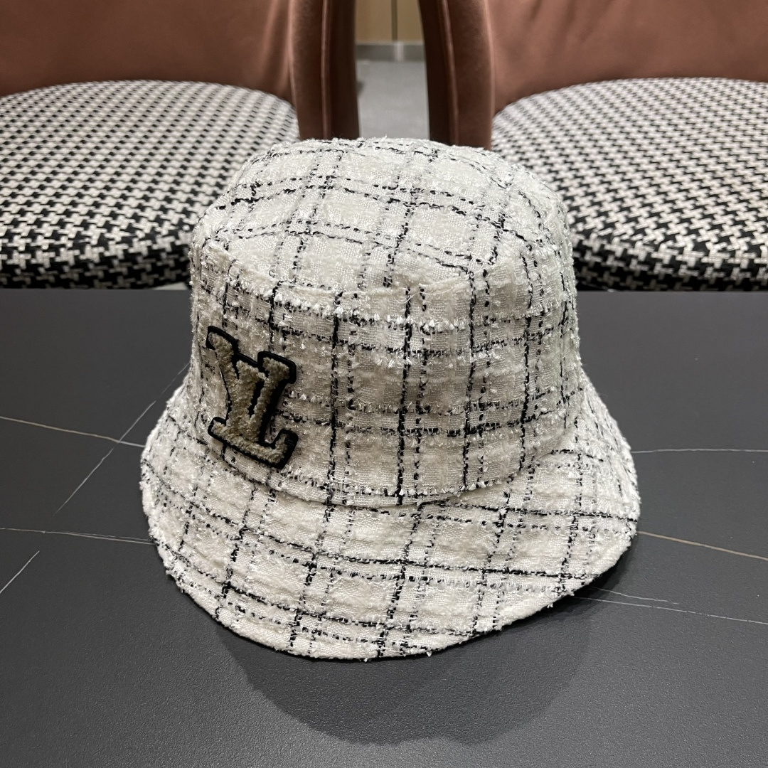  Lv路易威登 2025年新款小标格纹渔夫帽子女春秋时尚遮阳
盆帽可折叠气质显脸小