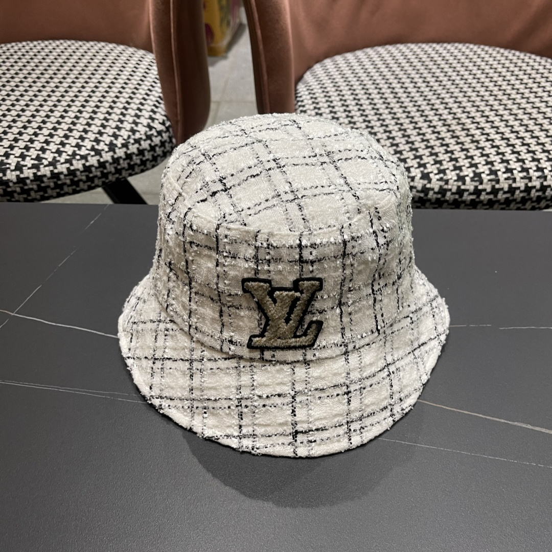  Lv路易威登 2025年新款小标格纹渔夫帽子女春秋时尚遮阳
盆帽可折叠气质显脸小