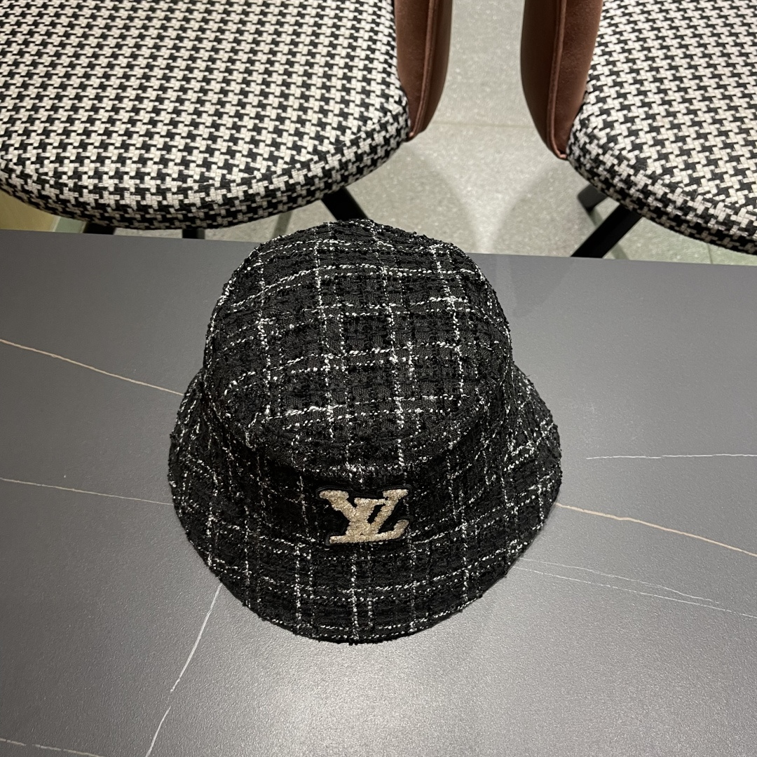  Lv路易威登 2025年新款小标格纹渔夫帽子女春秋时尚遮阳
盆帽可折叠气质显脸小