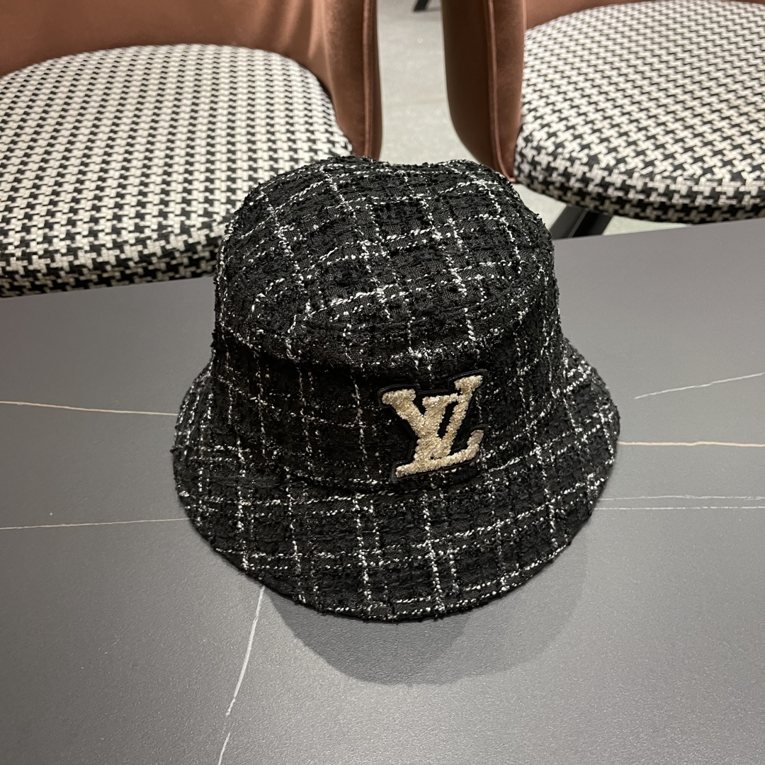  Lv路易威登 2025年新款小标格纹渔夫帽子女春秋时尚遮阳
盆帽可折叠气质显脸小