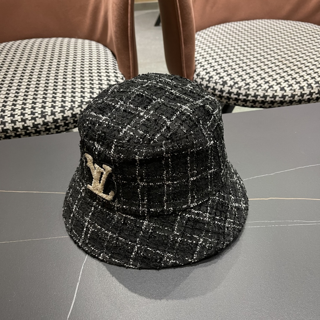  Lv路易威登 2025年新款小标格纹渔夫帽子女春秋时尚遮阳
盆帽可折叠气质显脸小