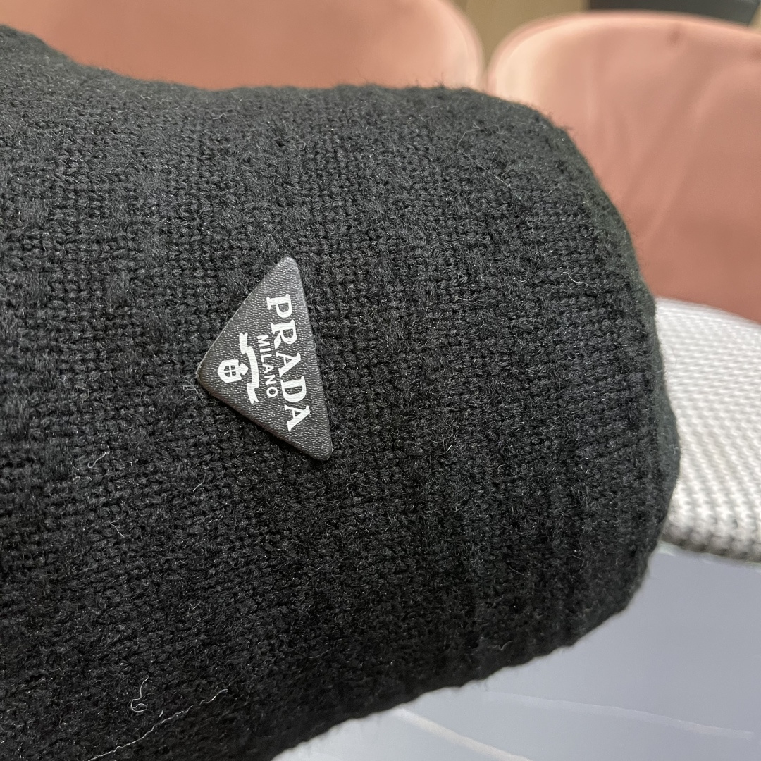 普拉达 日系针织渔夫帽子女春秋编织盆帽韩版潮百
搭遮脸洋气品脸小水桶帽