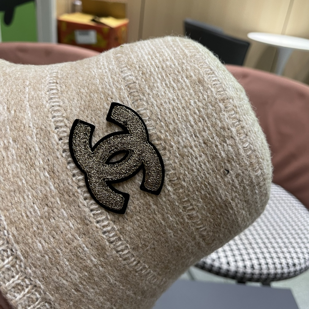  香奈儿 2025混色针织简约新款渔夫帽女士春季气
质百搭防晒水桶帽遮阳盆帽子潮