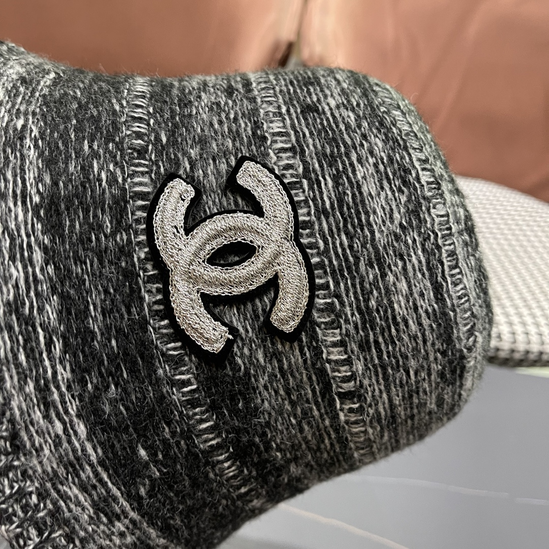  香奈儿 2025混色针织简约新款渔夫帽女士春季气
质百搭防晒水桶帽遮阳盆帽子潮