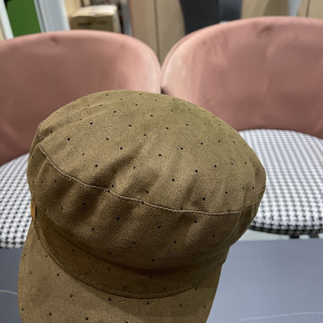  巴黎世家 贝雷八角帽女款洋气时尚鸭舌帽新款平顶帽
日系复古水钻画家报童帽