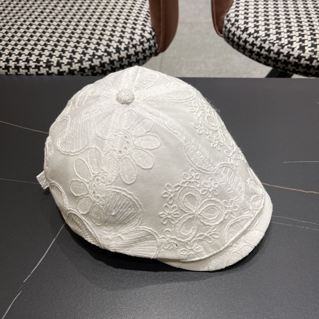  Lv路易威登 美式复古刺绣前进帽女春夏季休闲轻薄户外出游鸭舌贝雷帽显脸小潮