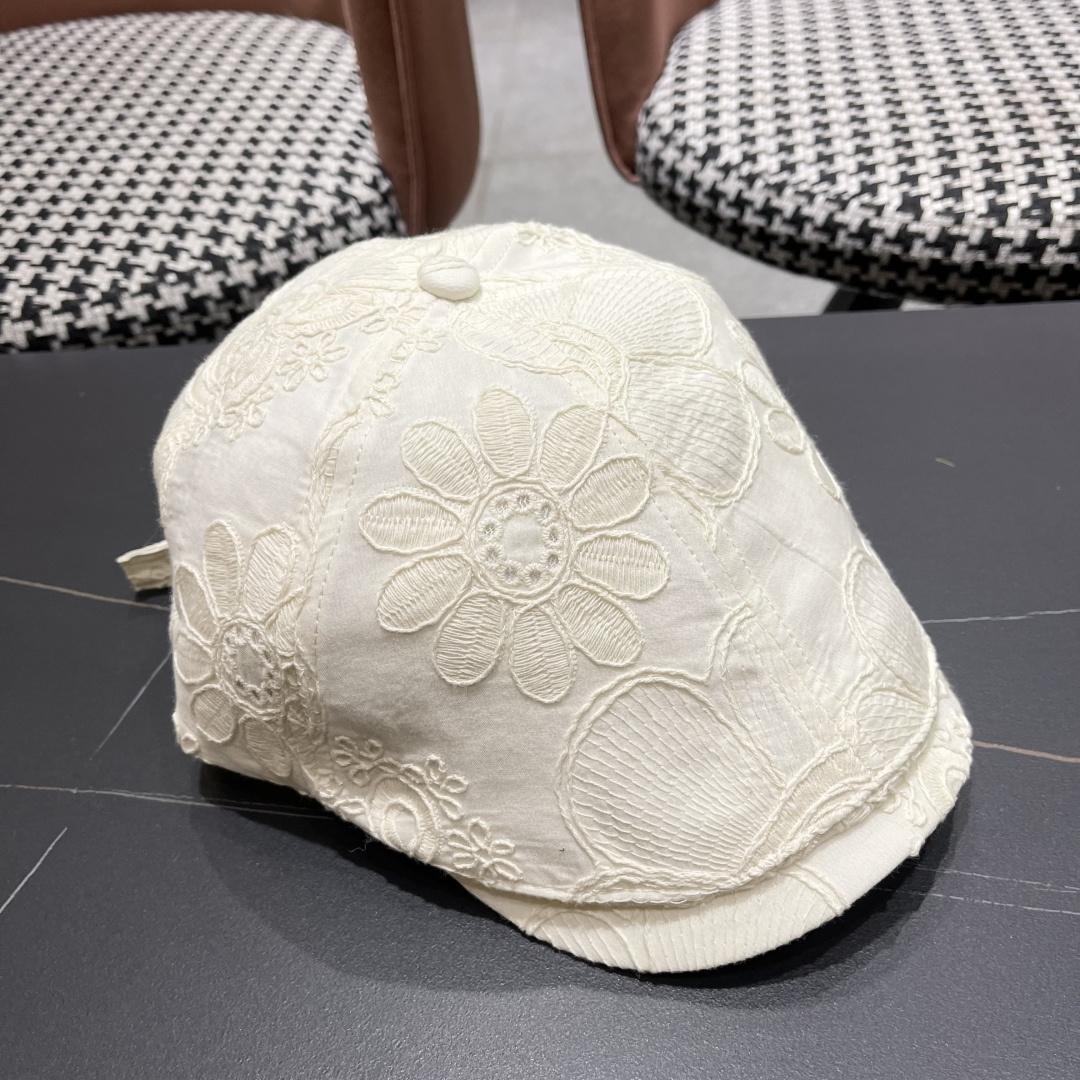  Lv路易威登 美式复古刺绣前进帽女春夏季休闲轻薄户外出游鸭舌贝雷帽显脸小潮