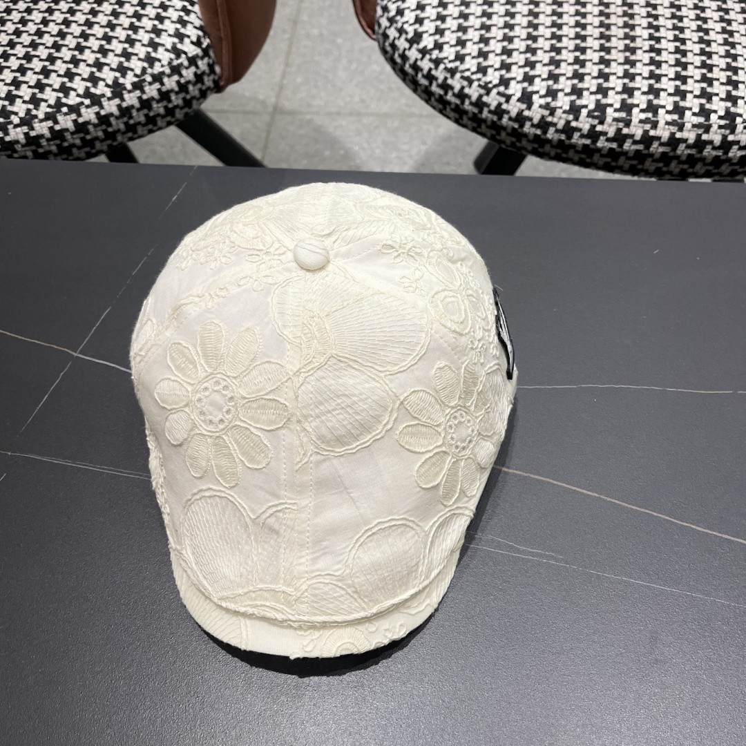  Lv路易威登 美式复古刺绣前进帽女春夏季休闲轻薄户外出游鸭舌贝雷帽显脸小潮