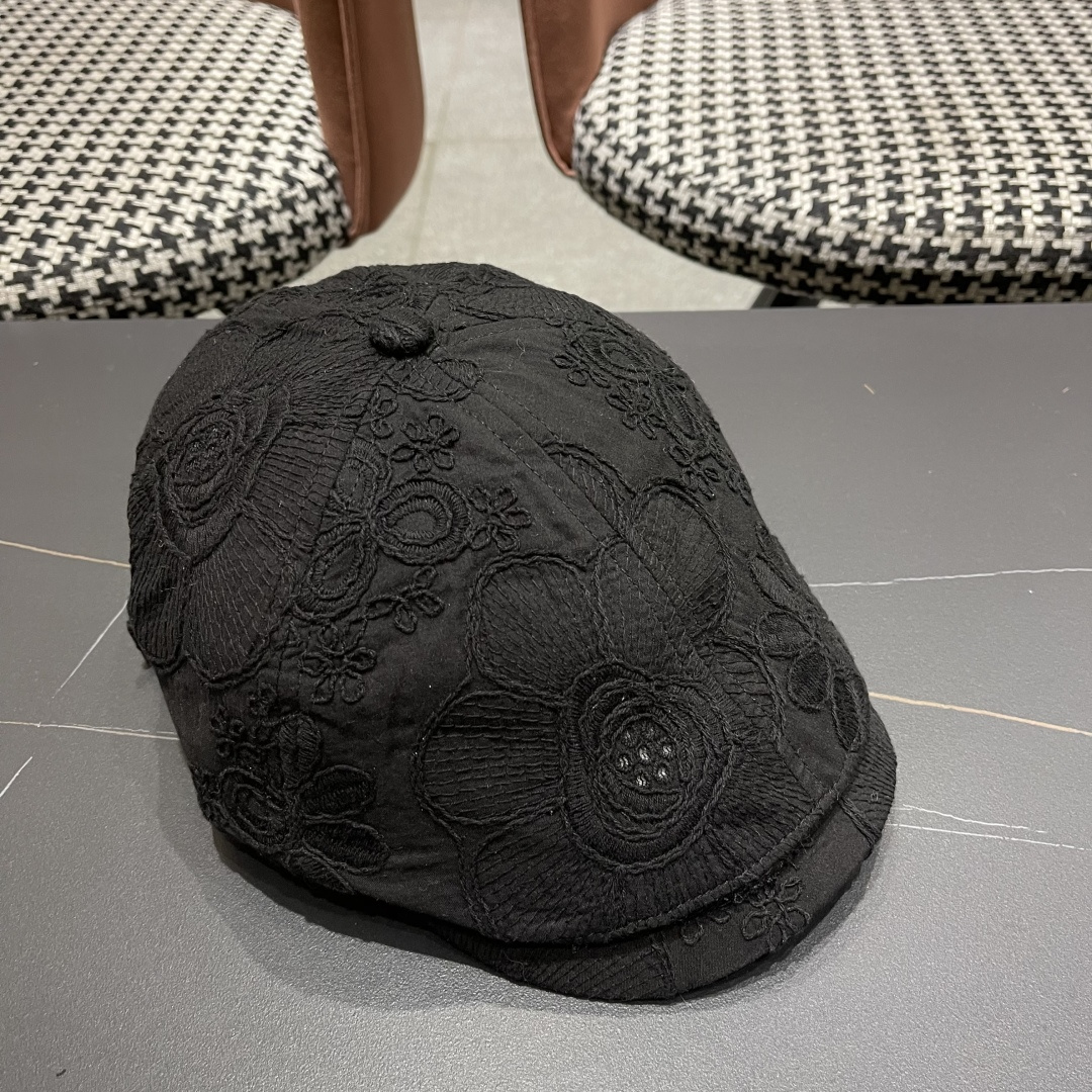  Lv路易威登 美式复古刺绣前进帽女春夏季休闲轻薄户外出游鸭舌贝雷帽显脸小潮