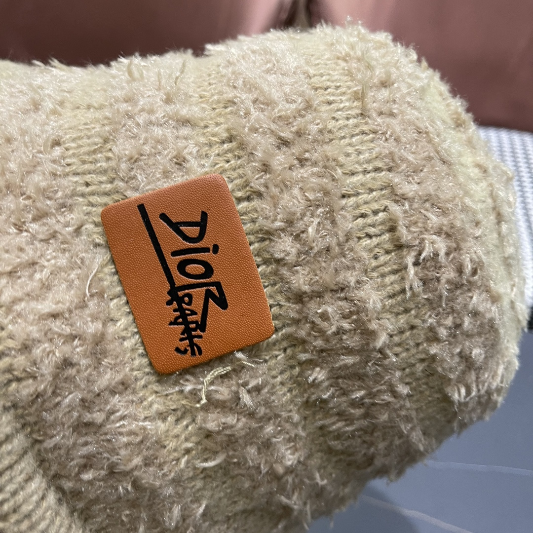  迪奥 冬季羊绒渔夫帽女秋冬户外出游帽子
新款保暖护耳针织帽显脸小