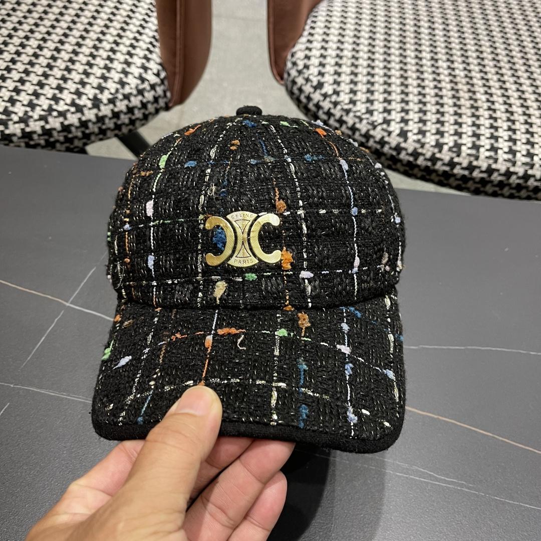  赛琳 早秋新款简约网格纹棒球帽女网眼透气遮阳帽时尚百搭鸭舌帽潮男