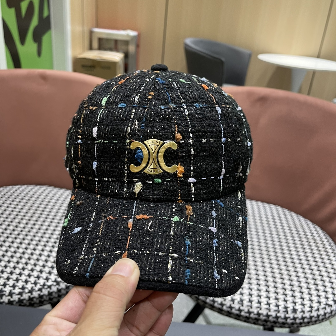  赛琳 早秋新款简约网格纹棒球帽女网眼透气遮阳帽时尚百搭鸭舌帽潮男