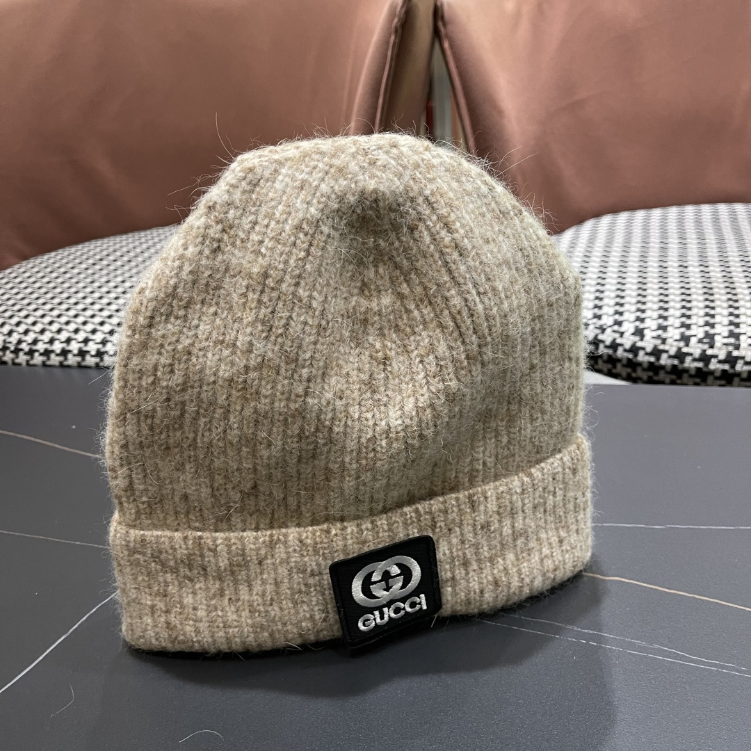  古奇 日本护耳针织帽弹力休闲秋冬保暖百搭
毛线帽男女