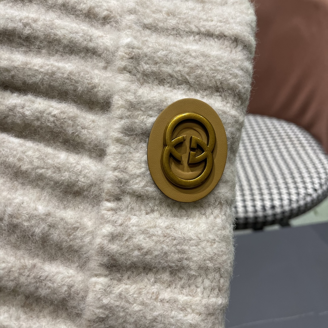 古奇 日系条纹保暖毛线帽子女户外滑雪宽松情侣新款冷帽时尚针织帽