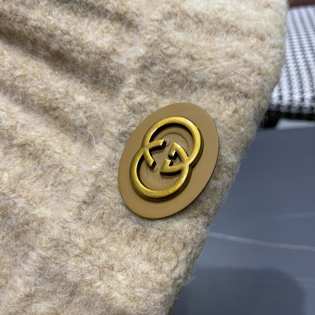 古奇 日系条纹保暖毛线帽子女户外滑雪宽松情侣新款冷帽时尚针织帽