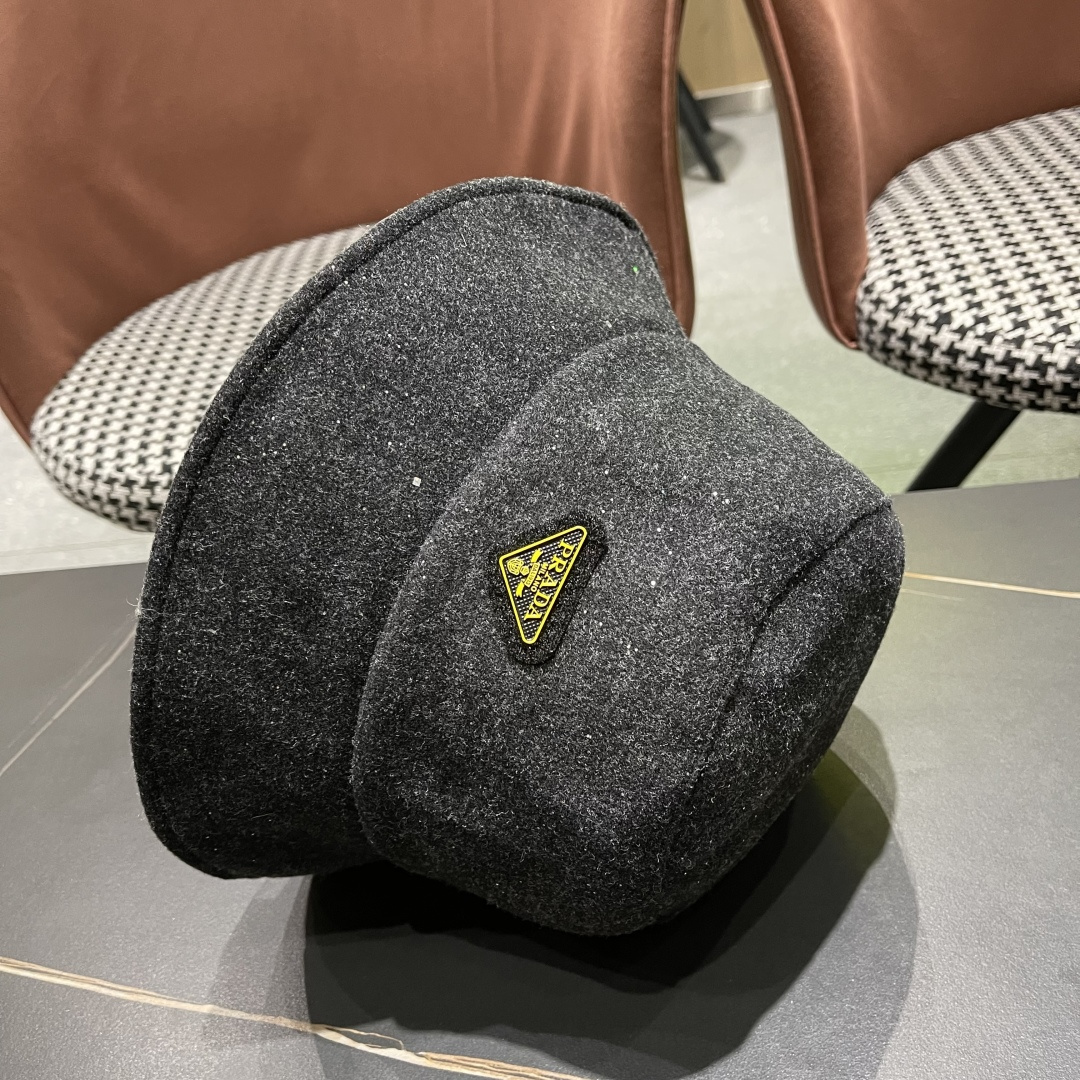 普拉达 黑钻亮线隐闪渔夫帽夏透气女帽子柔软显脸小遮阳帽韩版百搭黑盆帽