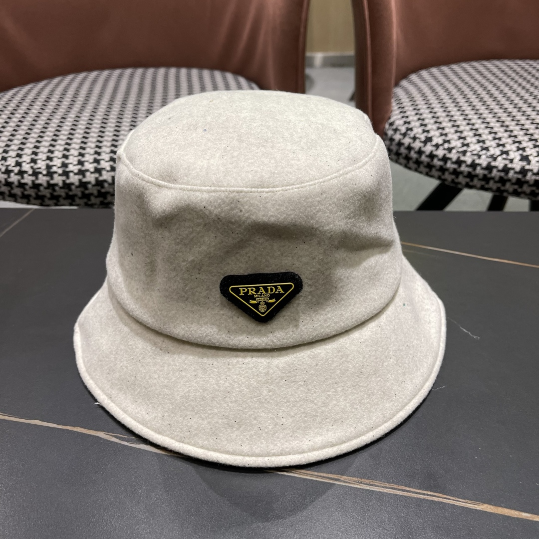 普拉达 黑钻亮线隐闪渔夫帽夏透气女帽子柔软显脸小遮阳帽韩版百搭黑盆帽