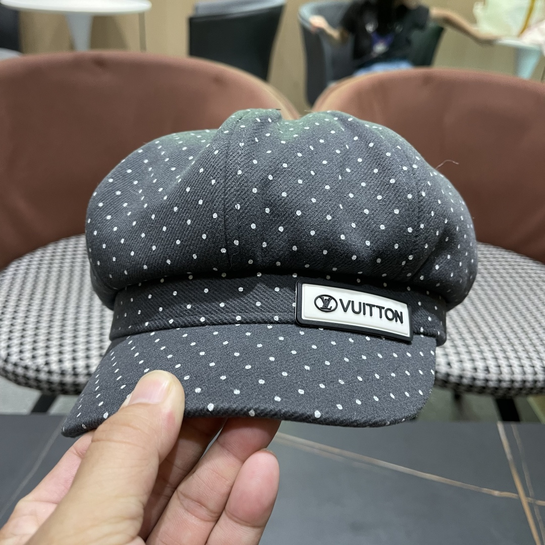  Lv路易威登 2025八角帽女休闲复古时尚百搭贝雷帽秋季文艺画家帽