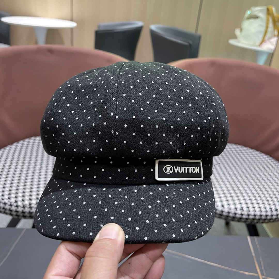  Lv路易威登 2025八角帽女休闲复古时尚百搭贝雷帽秋季文艺画家帽