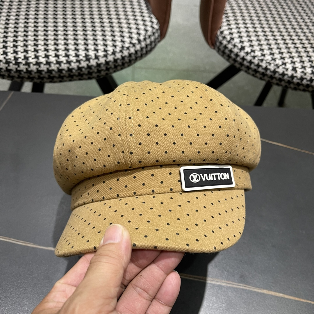  Lv路易威登 2025八角帽女休闲复古时尚百搭贝雷帽秋季文艺画家帽