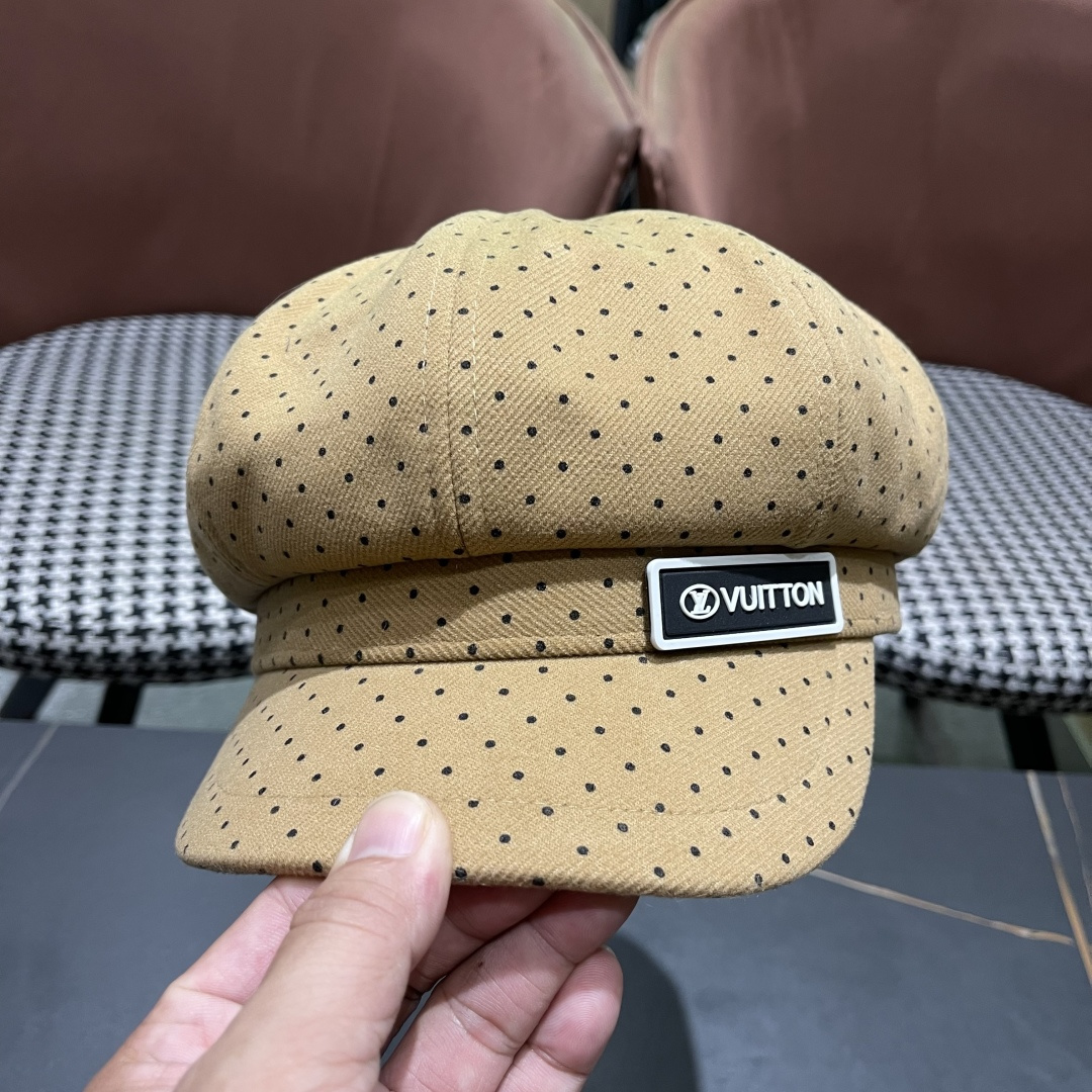  Lv路易威登 2025八角帽女休闲复古时尚百搭贝雷帽秋季文艺画家帽