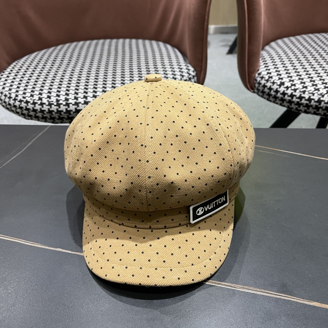  Lv路易威登 2025八角帽女休闲复古时尚百搭贝雷帽秋季文艺画家帽