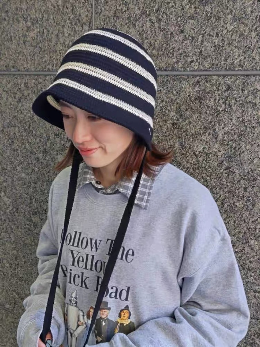 NO:364866,The new striped fisherman hat for women in early autumn, Korean style, high-end and versatile fashion face-show small basin hat sun protection hat hat fisherman hat baseball hat knit hat, hat, espadrilles, hats蒙囗 早秋新款条纹渔夫帽女韩版高级感百搭时尚显脸小盆帽遮阳帽防晒帽帽子渔夫帽棒球帽针织帽,帽子,espadrilles,hats,hat