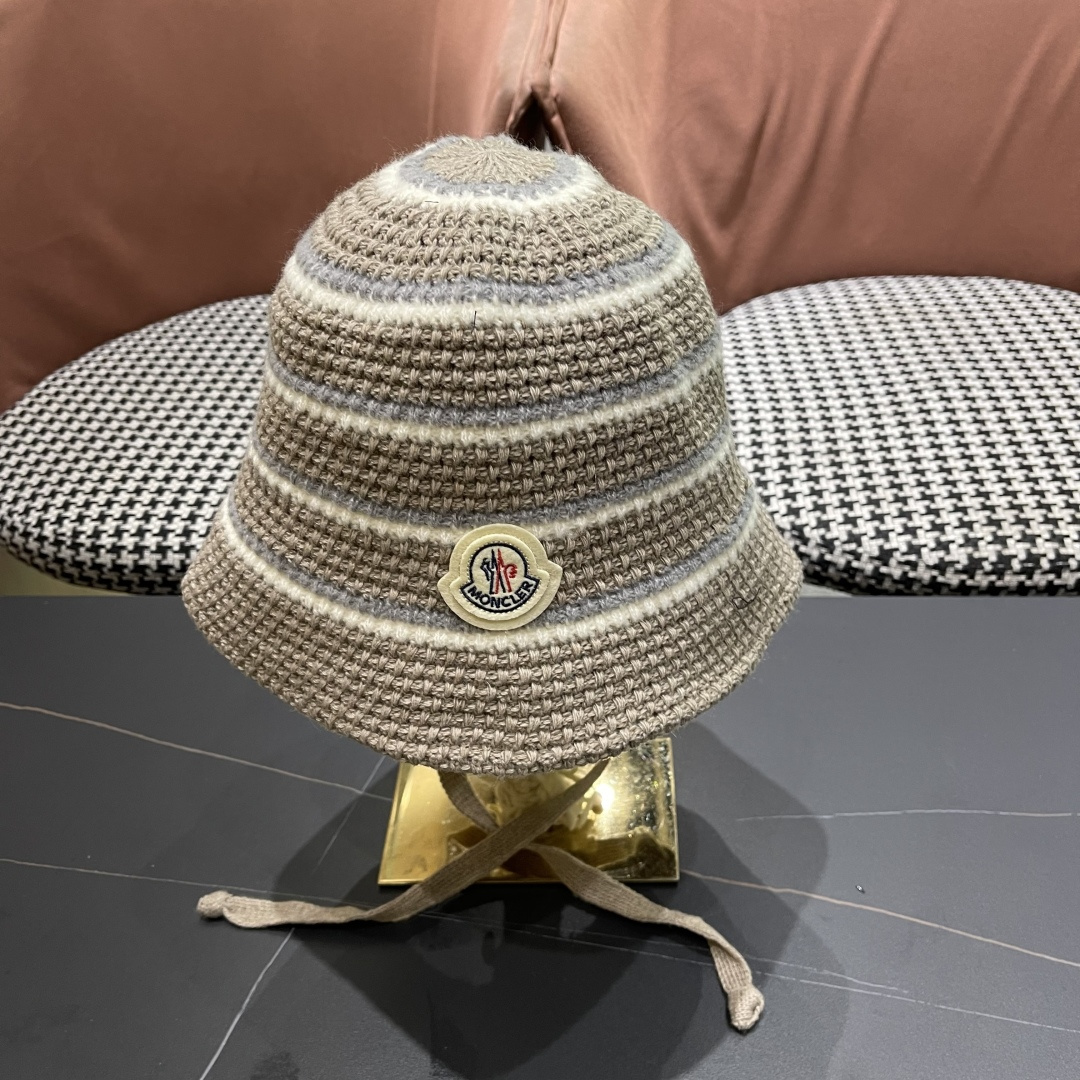  蒙囗 早秋新款条纹渔夫帽女韩版高级感百搭时尚显脸小盆帽遮阳帽防晒帽