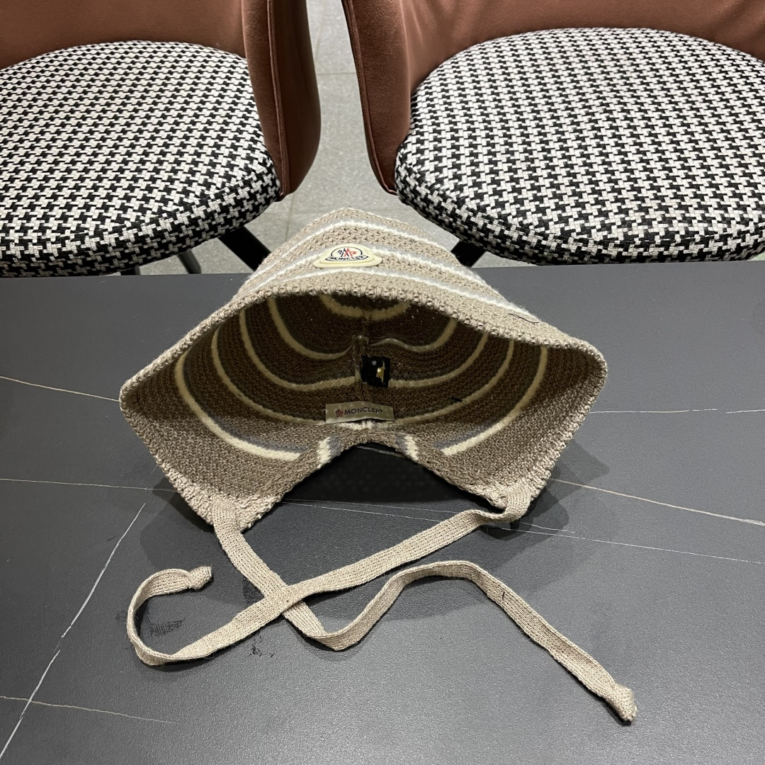  蒙囗 早秋新款条纹渔夫帽女韩版高级感百搭时尚显脸小盆帽遮阳帽防晒帽