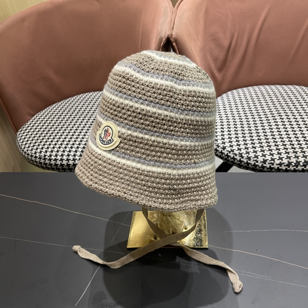  蒙囗 早秋新款条纹渔夫帽女韩版高级感百搭时尚显脸小盆帽遮阳帽防晒帽