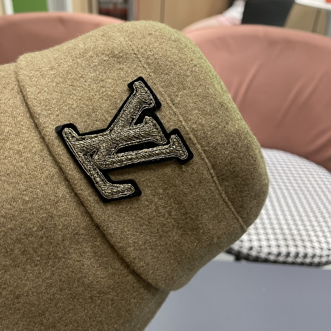  Lv路易威登渔夫帽女秋冬季2025新款毛绒冷帽子大头围显脸小加厚保暖鱼夫盆帽