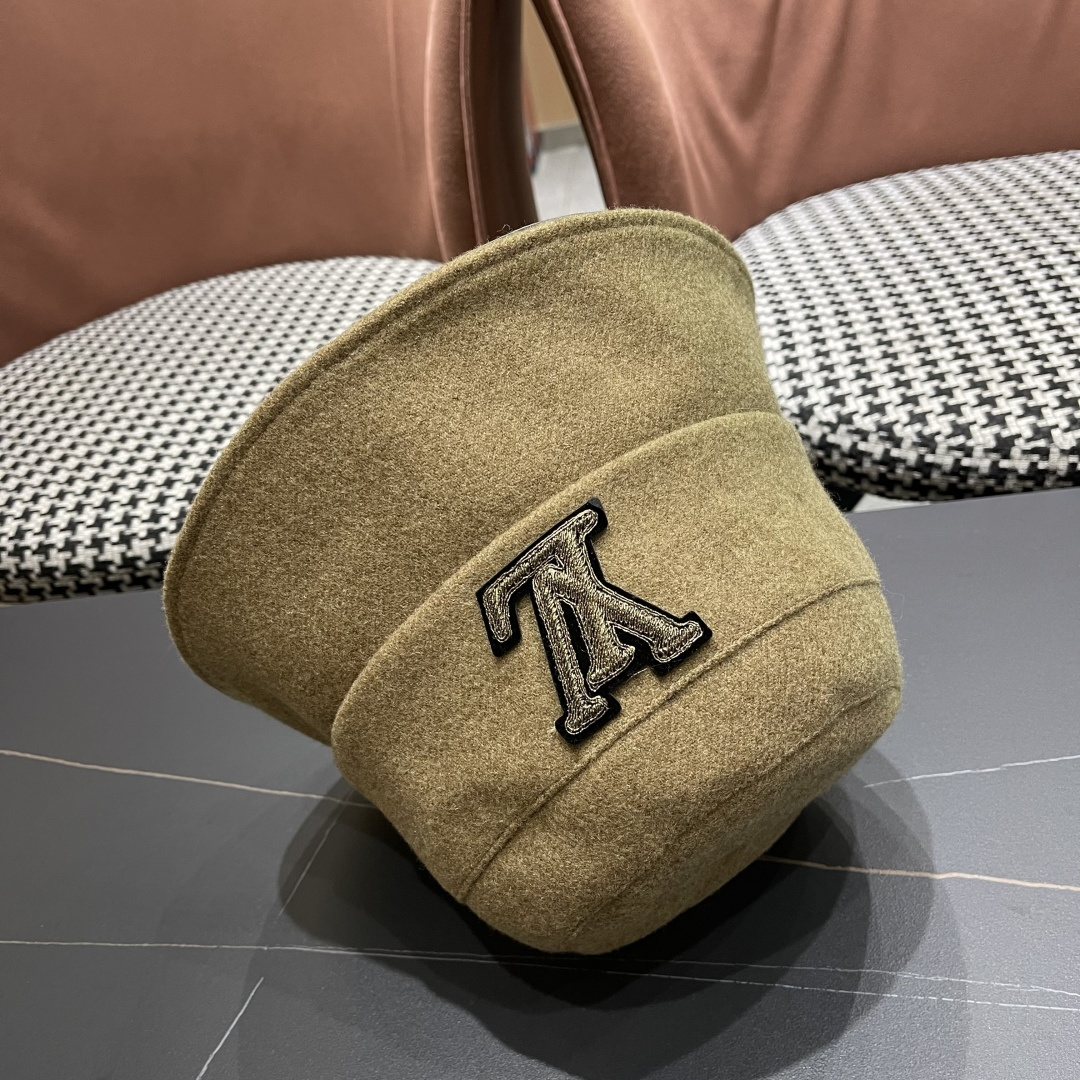  Lv路易威登渔夫帽女秋冬季2025新款毛绒冷帽子大头围显脸小加厚保暖鱼夫盆帽