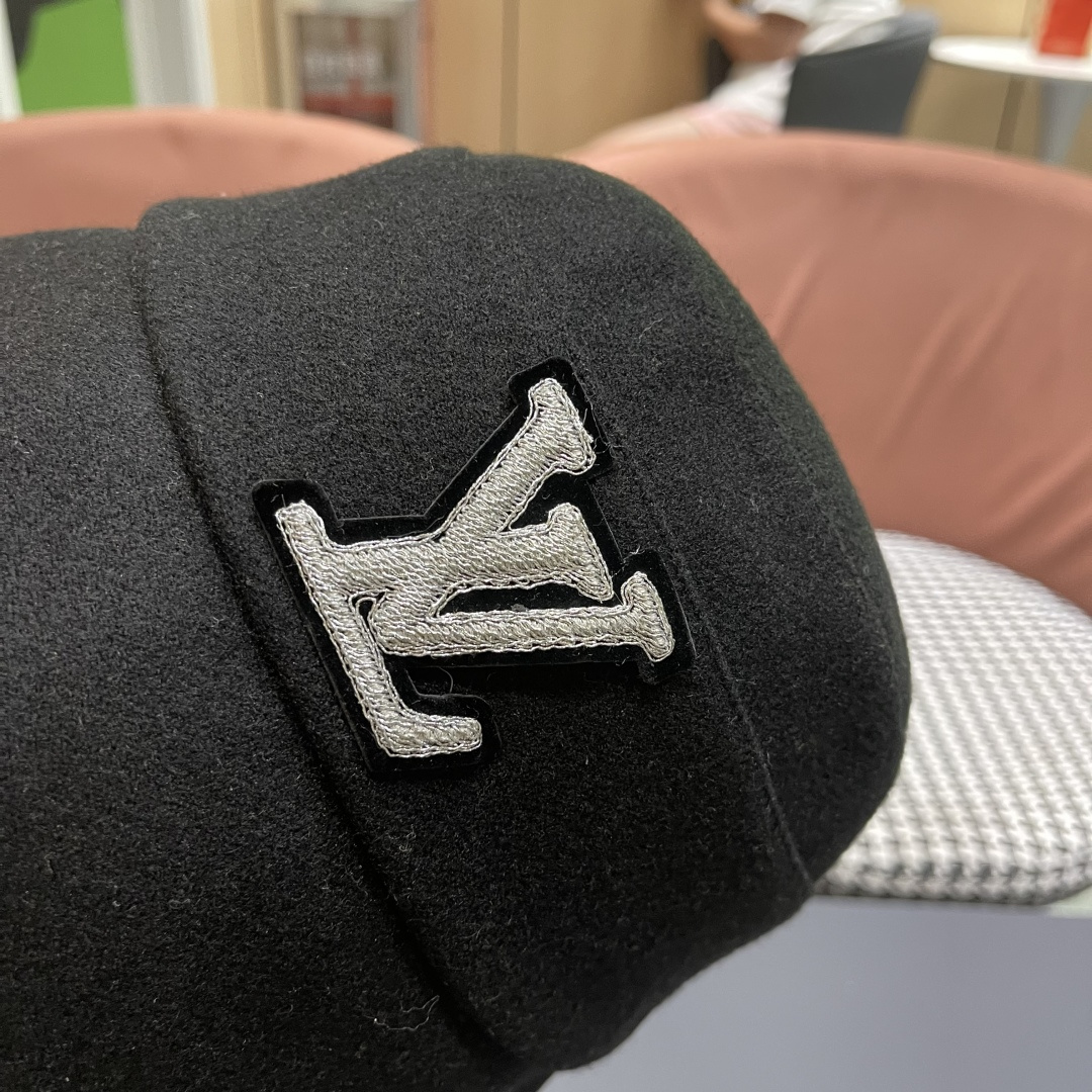  Lv路易威登渔夫帽女秋冬季2025新款毛绒冷帽子大头围显脸小加厚保暖鱼夫盆帽