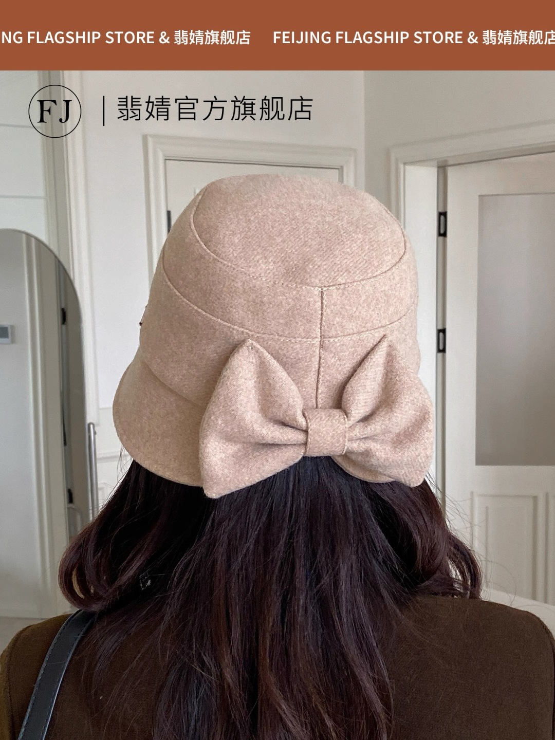  Lv路易威登渔夫帽女秋冬季2025新款毛绒冷帽子大头围显脸小加厚保暖鱼夫盆帽