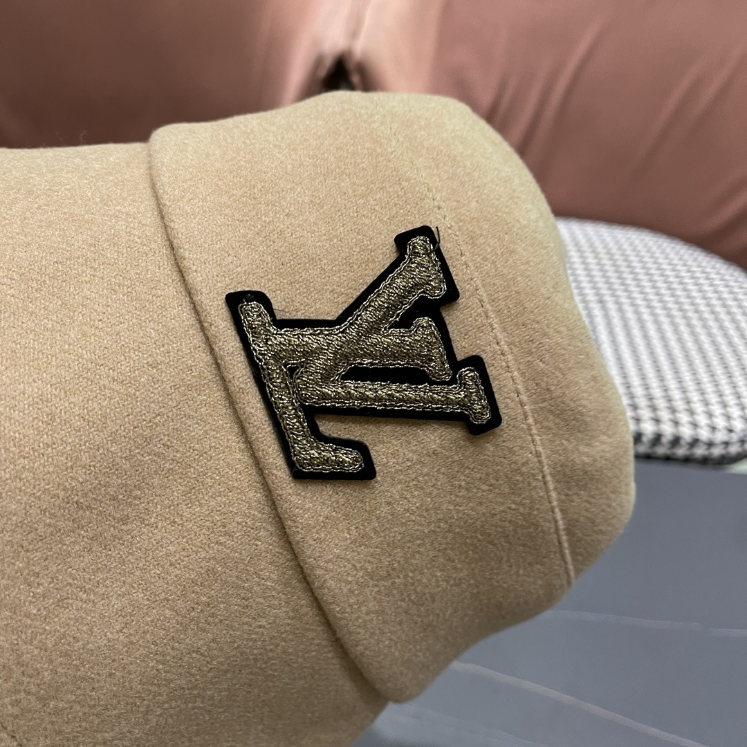  Lv路易威登渔夫帽女秋冬季2025新款毛绒冷帽子大头围显脸小加厚保暖鱼夫盆帽