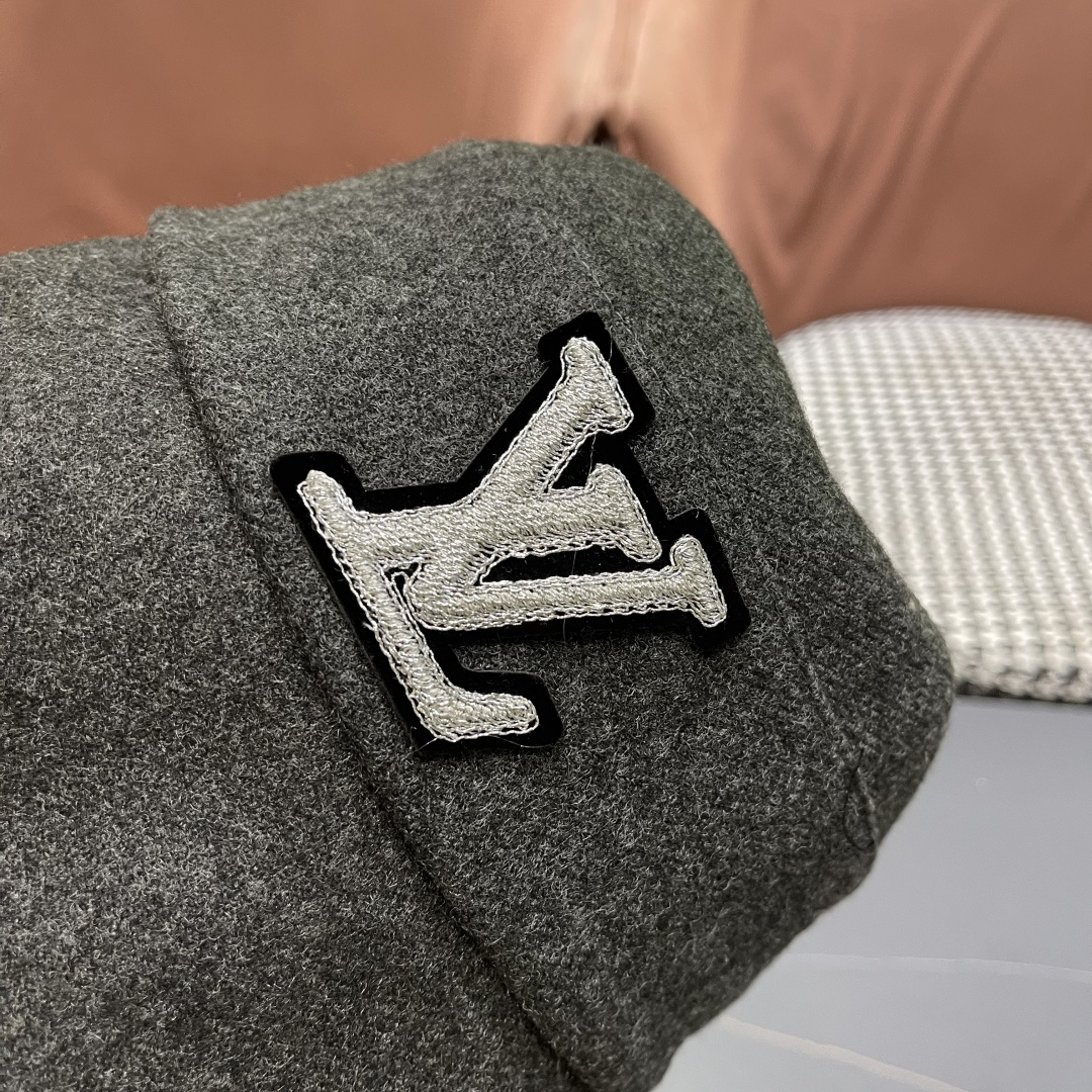  Lv路易威登渔夫帽女秋冬季2025新款毛绒冷帽子大头围显脸小加厚保暖鱼夫盆帽