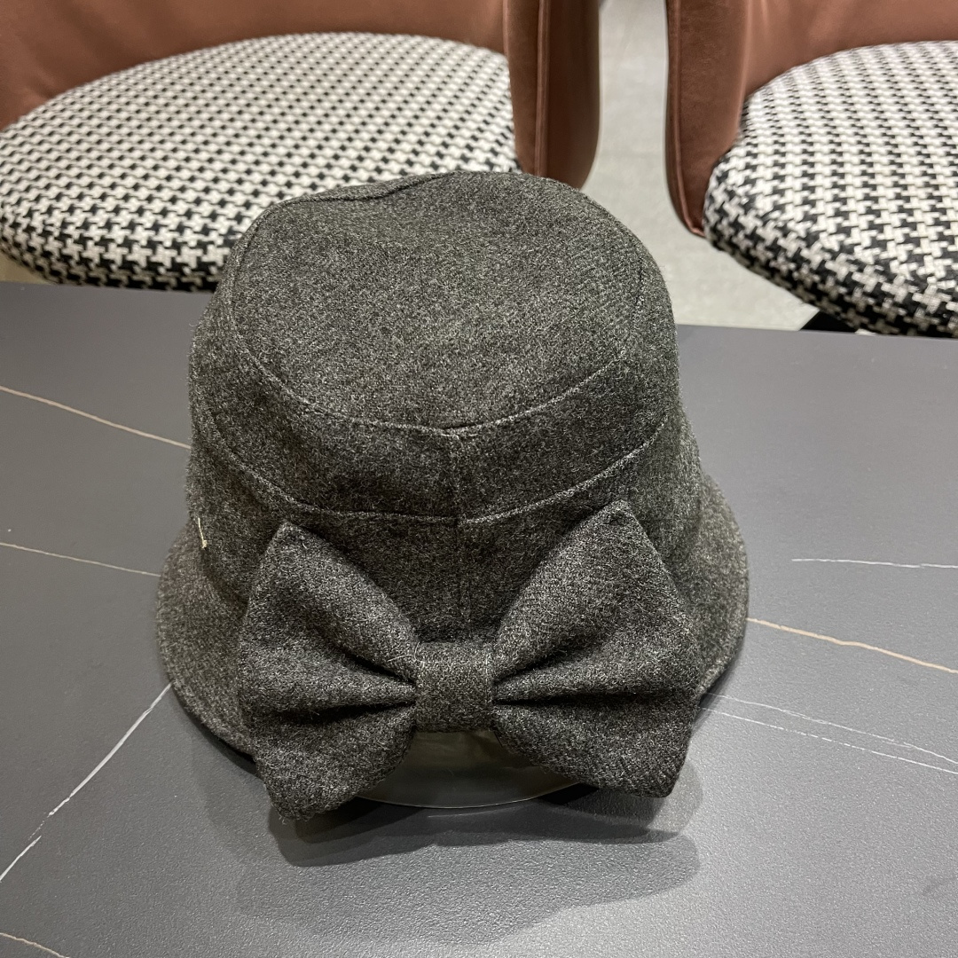  Lv路易威登渔夫帽女秋冬季2025新款毛绒冷帽子大头围显脸小加厚保暖鱼夫盆帽