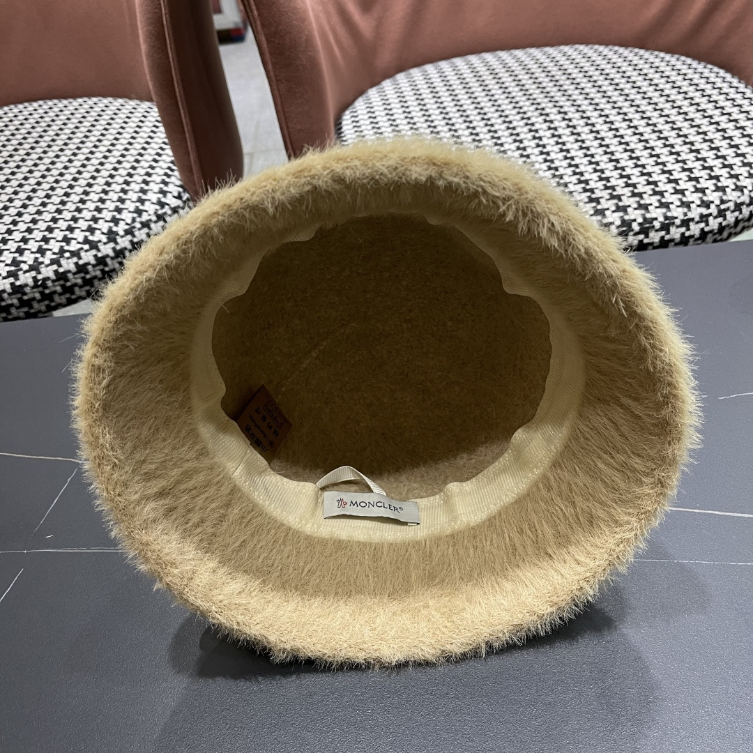  蒙口 水貂毛帽子女秋冬渔夫帽韩版百搭日系显脸小保暖盆帽礼帽水桶帽潮