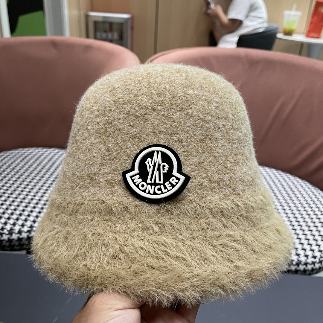  蒙口 水貂毛帽子女秋冬渔夫帽韩版百搭日系显脸小保暖盆帽礼帽水桶帽潮