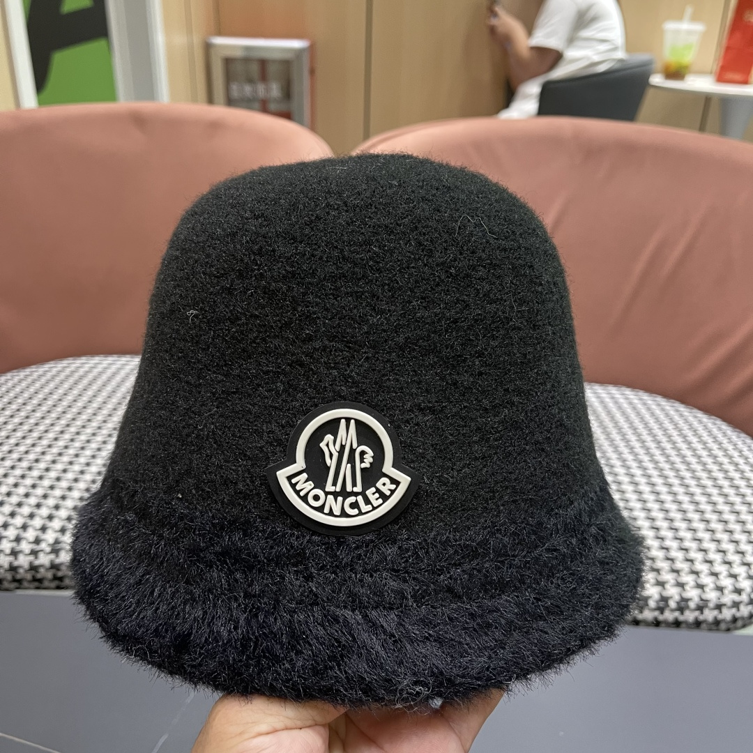  蒙口 水貂毛帽子女秋冬渔夫帽韩版百搭日系显脸小保暖盆帽礼帽水桶帽潮