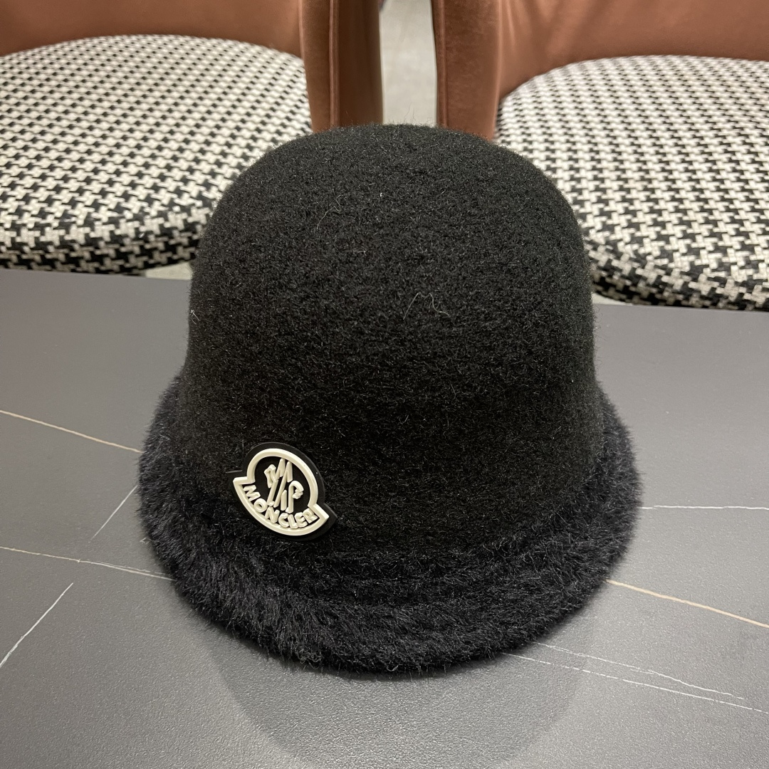  蒙口 水貂毛帽子女秋冬渔夫帽韩版百搭日系显脸小保暖盆帽礼帽水桶帽潮