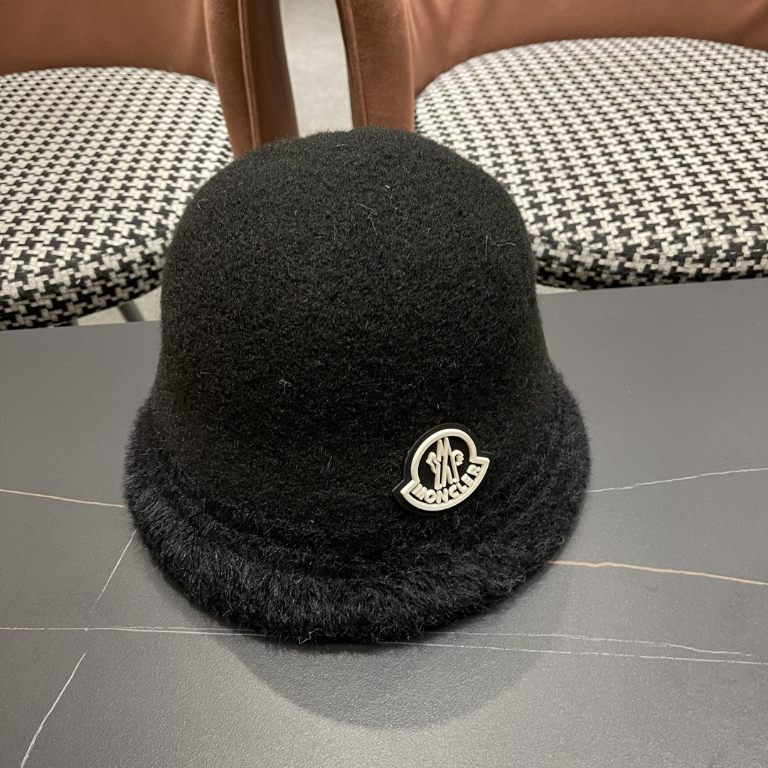  蒙口 水貂毛帽子女秋冬渔夫帽韩版百搭日系显脸小保暖盆帽礼帽水桶帽潮