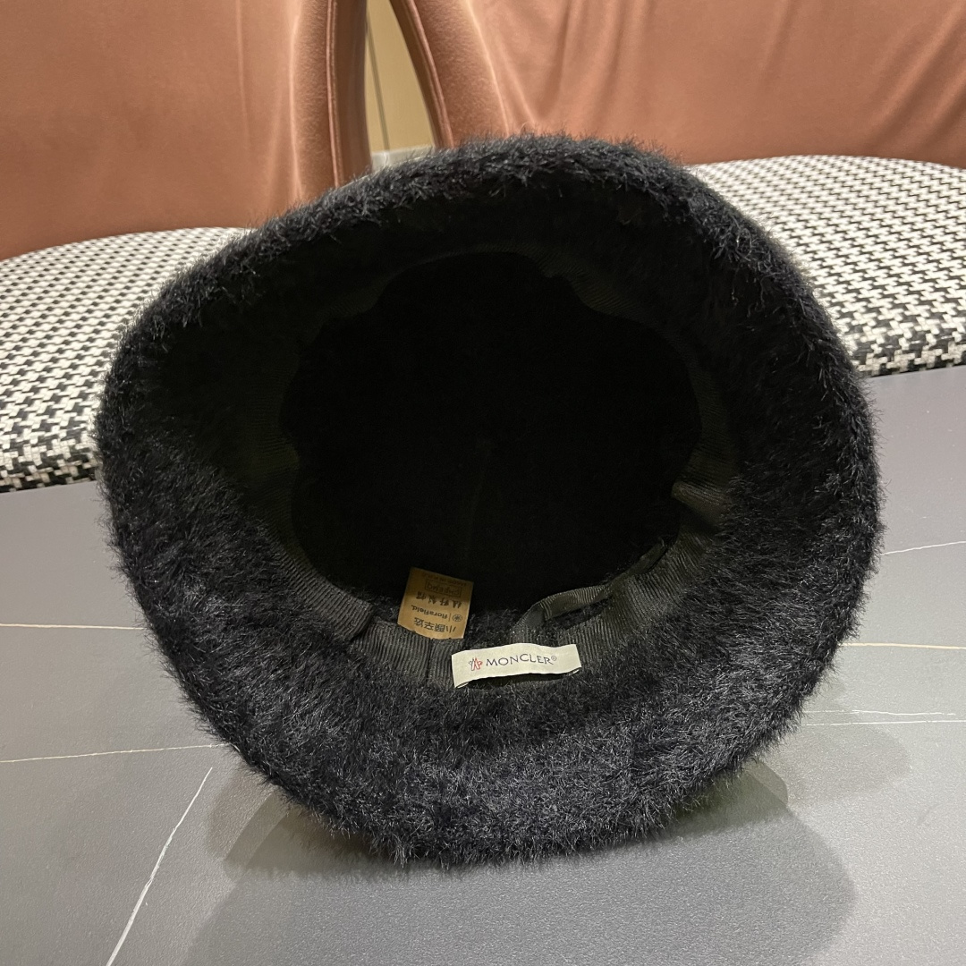  蒙口 水貂毛帽子女秋冬渔夫帽韩版百搭日系显脸小保暖盆帽礼帽水桶帽潮