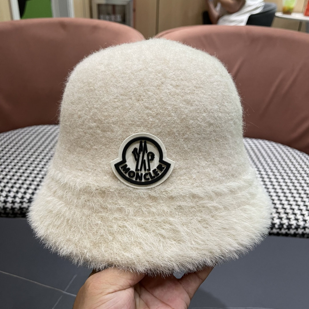  蒙口 水貂毛帽子女秋冬渔夫帽韩版百搭日系显脸小保暖盆帽礼帽水桶帽潮