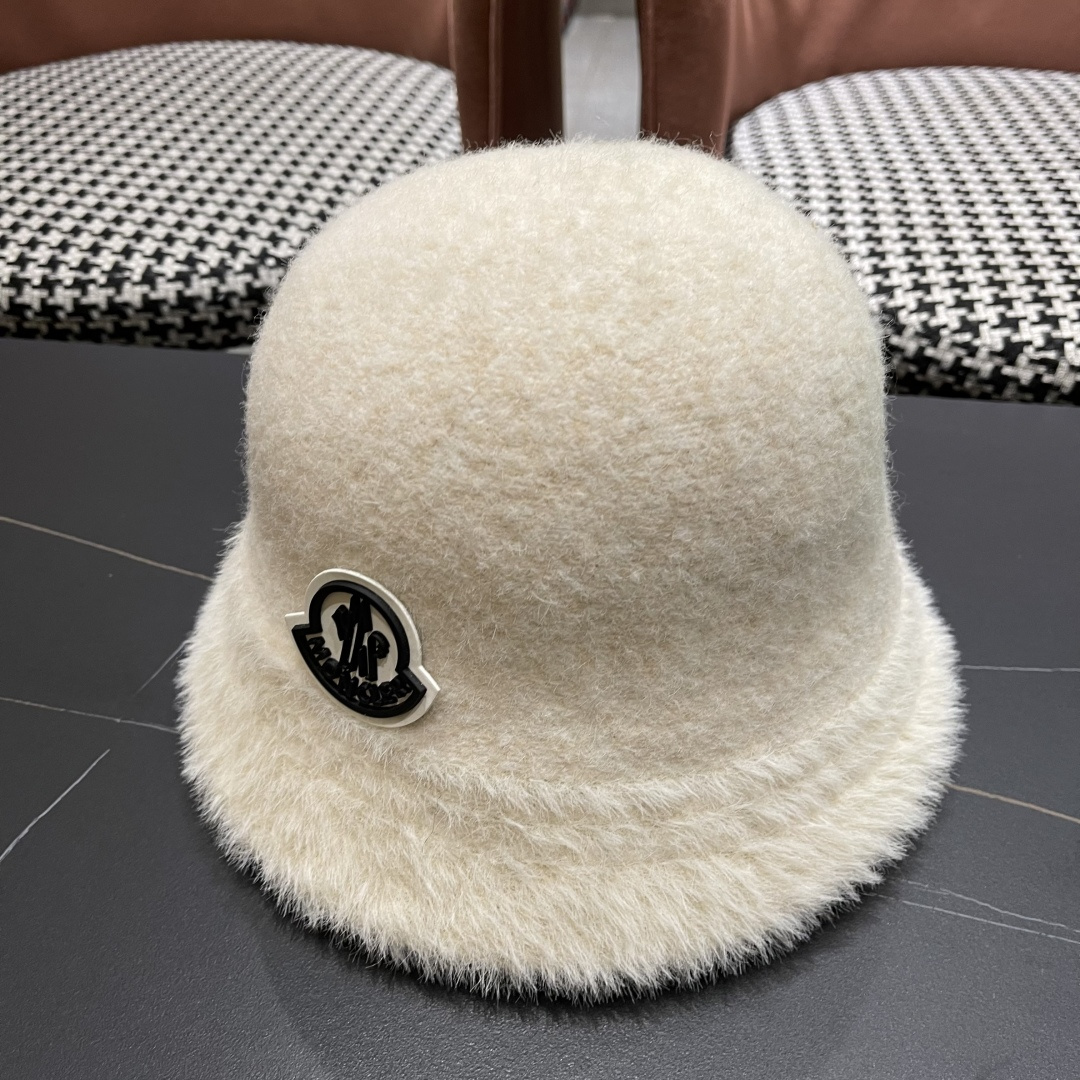  蒙口 水貂毛帽子女秋冬渔夫帽韩版百搭日系显脸小保暖盆帽礼帽水桶帽潮