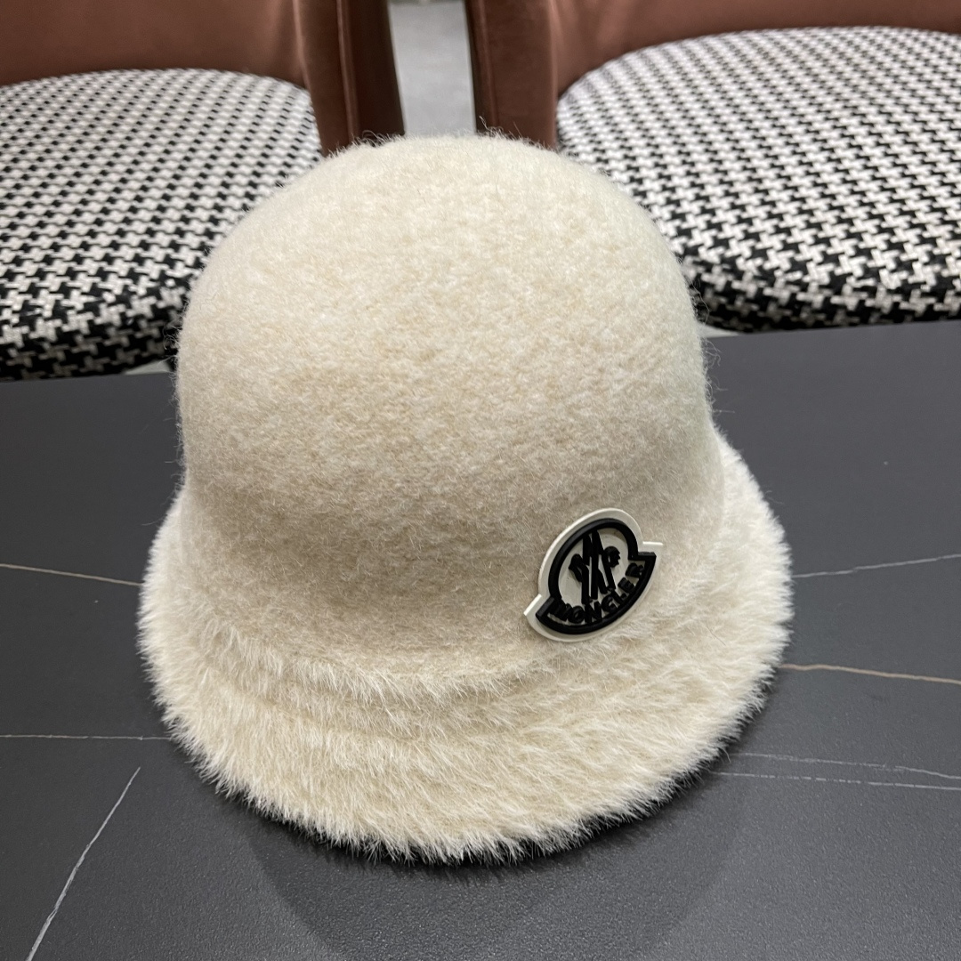  蒙口 水貂毛帽子女秋冬渔夫帽韩版百搭日系显脸小保暖盆帽礼帽水桶帽潮