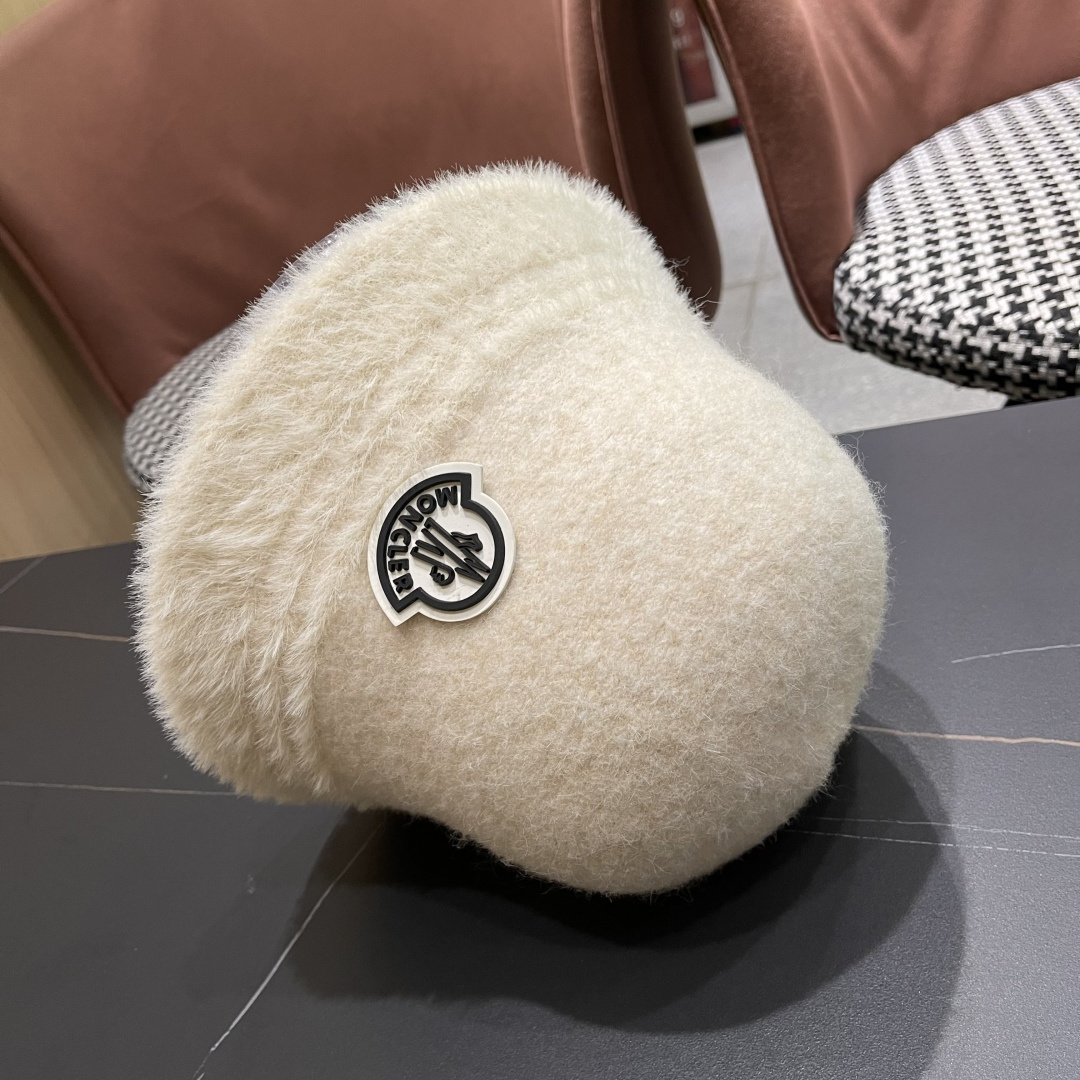  蒙口 水貂毛帽子女秋冬渔夫帽韩版百搭日系显脸小保暖盆帽礼帽水桶帽潮